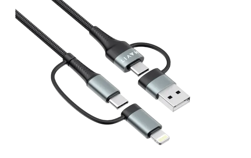 Cable usb - 1 usb - 1 lightning - 1 tipo c