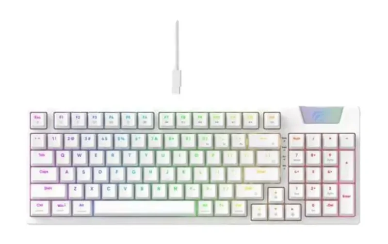 Teclado gamer rgb blanco - switch red