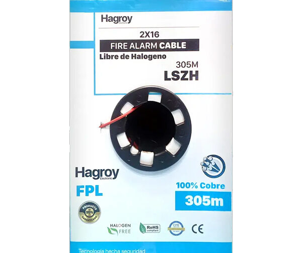 CABLE DE ALARMA CONTRA INCENDIO 2X16 AWG UNSHIELD LSZH / CERO HALOGENO