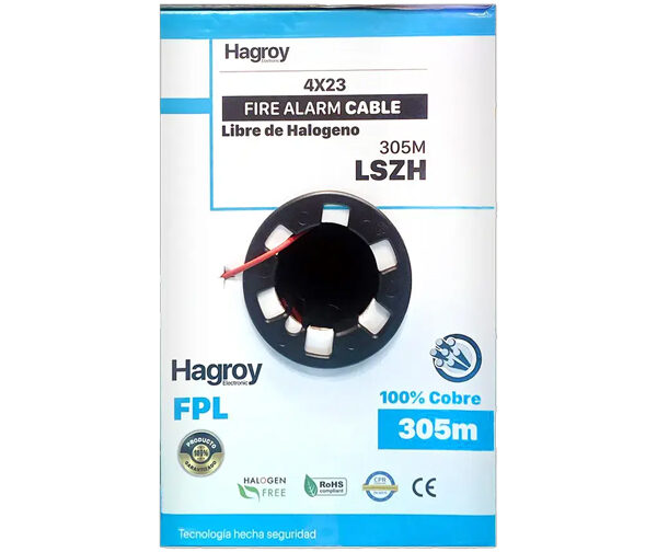 CABLE DE ALARMA CONTRA INCENDIO 4X23 AWG UNSHIELD LSZH / CERO HALOGENO