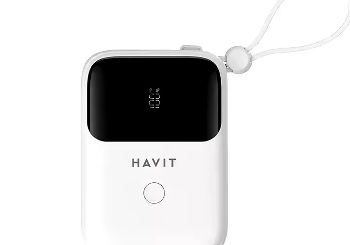 Promo - power bank blanco - conexion usb c - 10000 mah